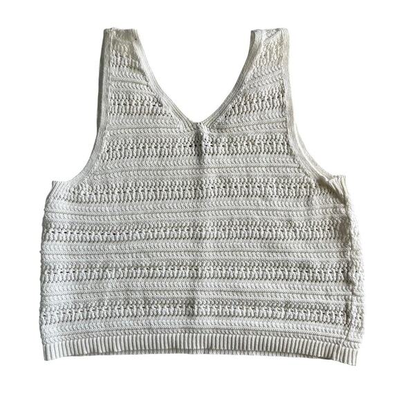 GAP Womens Size L Crochet V-Neck Sweater Tank Top - Picture 2 of 9